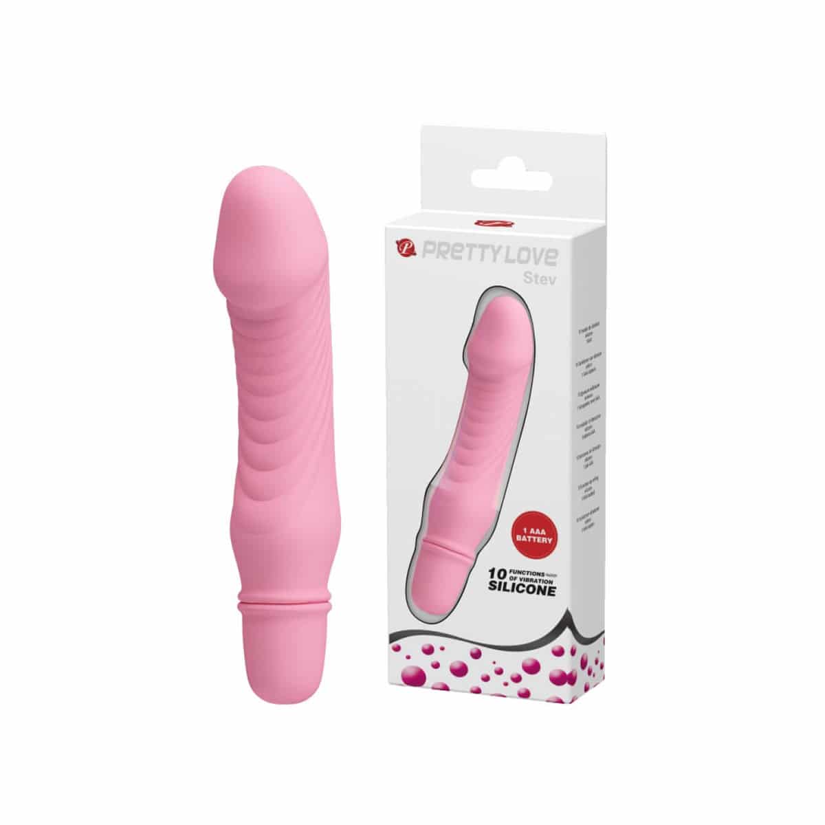 Mini Vibrador em Silicone com Glande Definida e 10 Modos de Vibração - Pretty Love Stev - 8,5 x 2,3 cm | Disponível em 5 Cores - 6