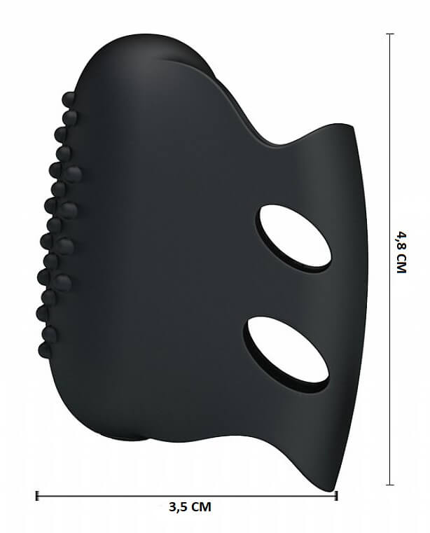 Capa Para Dedo em Silicone com Vibração e Textura Estimuladora - Pretty Love Steward  | 4,8 x 3,5 cm - 3