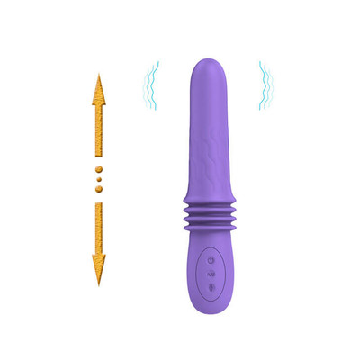 Foto 5 do produto Vibrador Recarregável com 12 Modos de Vibrações e 4 Modos Vai e Vem - Pretty Love Susie - 13 x 3,5 cm | Cor: Lilás