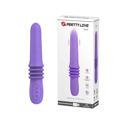 Foto 1 do produto Vibrador Recarregável com 12 Modos de Vibrações e 4 Modos Vai e Vem - Pretty Love Susie - 13 x 3,5 cm | Cor: Lilás