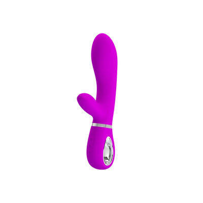 Foto 2 do produto Vibrador Estimulador de Ponto G e Clítoris em Silicone Super Macio com 7 Modos de Vibrações e Recarregável - Pretty Love Thomas | 10 x 3,7 cm