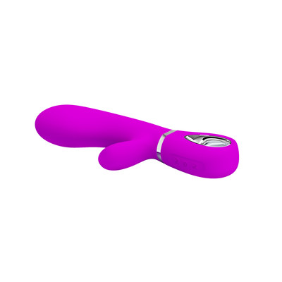 Foto 4 do produto Vibrador Estimulador de Ponto G e Clítoris em Silicone Super Macio com 7 Modos de Vibrações e Recarregável - Pretty Love Thomas | 10 x 3,7 cm