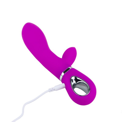 Foto 8 do produto Vibrador Estimulador de Ponto G e Clítoris em Silicone Super Macio com 7 Modos de Vibrações e Recarregável - Pretty Love Thomas | 10 x 3,7 cm