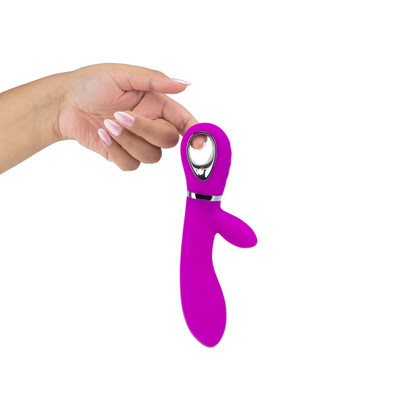 Vibrador Estimulador de Ponto G e Clítoris em Silicone Super Macio com 7 Modos de Vibrações e Recarregável - Pretty Love Thomas | 10 x 3,7 cm