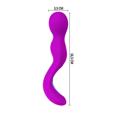 Foto 4 do produto Pretty Love Tiger - Massageador Recarregável em Soft Touch com 30 Modos de Vibração -16,5 x 3,5 cm | Cor: Roxo