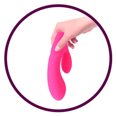 Vibrador Estimulador de Ponto G e Clítoris em Silicone com 12 Modos de Vibração - Pretty Love Tim - 16,5 x 3,4 cm