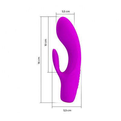 Foto 5 do produto Vibrador Flexível Estimulador de Ponto G e Clítoris Recarregável com 12 Modos de Vibrações e Função Memória - Pretty Love Tim - 16 x 3,5 cm