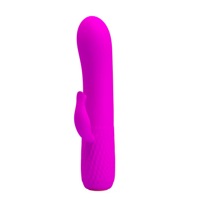 Foto 6 do produto Vibrador Recarregável com Estimulador de Clítoris, 12 Modos de Vibração e Função Memória - Pretty Love Omar | 9,5 x 2,9 cm | Disponível em 2 Cores