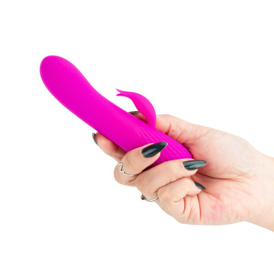 Vibrador Recarregável com Estimulador de Clítoris, 12 Modos de Vibração e Função Memória - Pretty Love Omar | 9,5 x 2,9 cm | Disponível em 2 Cores