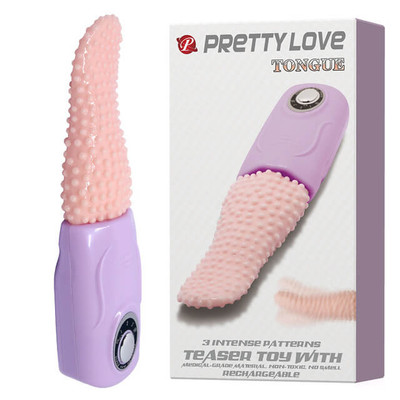 Vibrador Recarregável em Formato de Língua com 3 Velocidades de Movimentos Sobe e Desce - Pretty Love Tongue