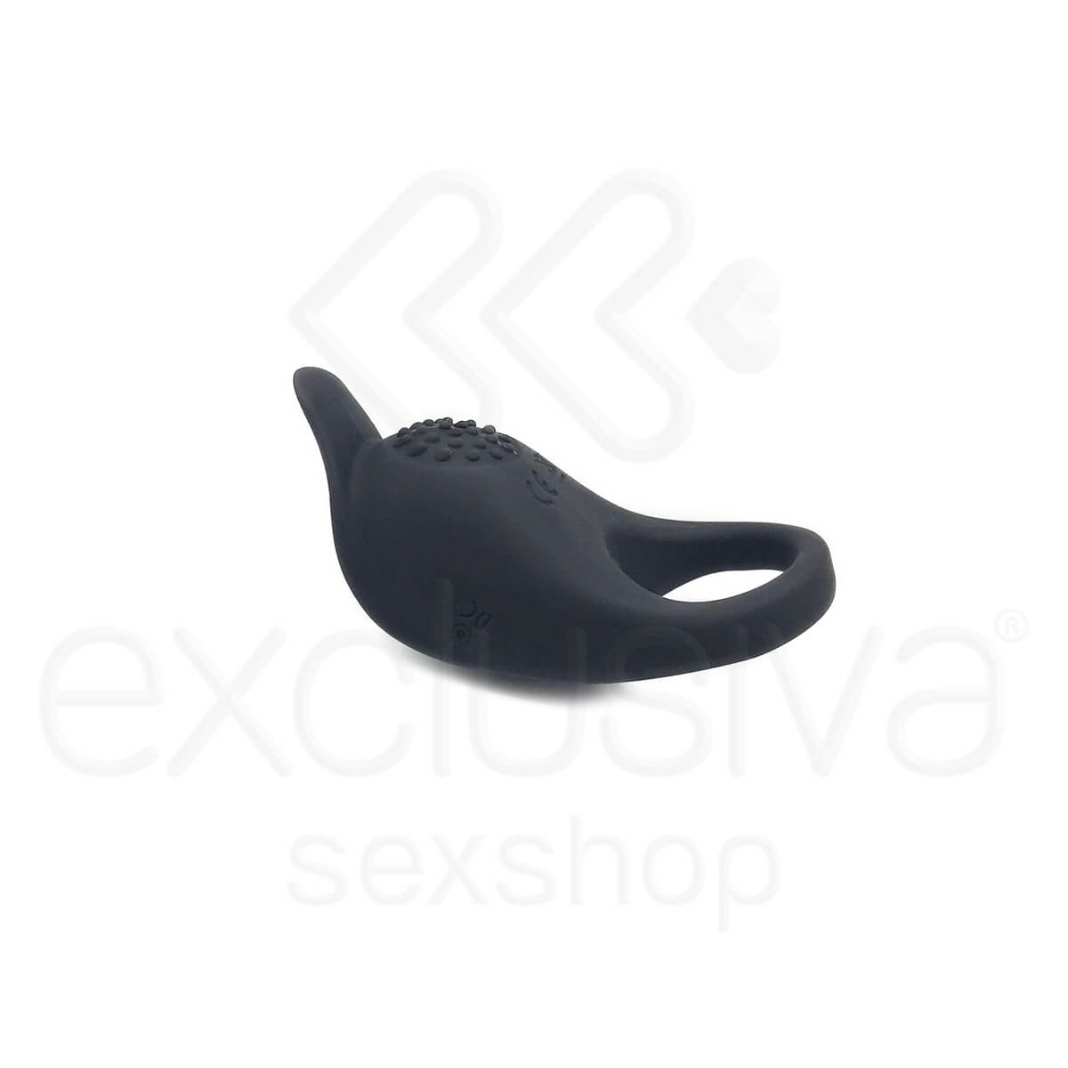 Pretty Love Tongue Vibrator - Anel Peniano Recarregável com 7 Modos de Vibração, Estimulador de Clítoris e Textura Massageadora | Cor: Preto - 2