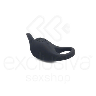 Foto 2 do produto Pretty Love Tongue Vibrator - Anel Peniano Recarregável com 7 Modos de Vibração, Estimulador de Clítoris e Textura Massageadora | Cor: Preto