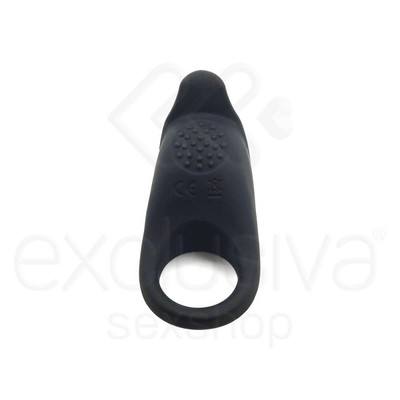 Foto 4 do produto Pretty Love Tongue Vibrator - Anel Peniano Recarregável com 7 Modos de Vibração, Estimulador de Clítoris e Textura Massageadora | Cor: Preto