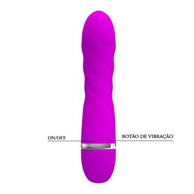 Foto 3 do produto Pretty Love Truda - Vibrador Estimulador de Ponto G em Silicone Super Soft e 7 Modos de Vibrações - 19,5 x 3,5 cm | Cor: Roxo
