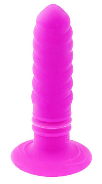 Pretty Love Twist - Plug Anal em Soft Touch com Ventosa e Vibro de 10 Velocidades - 12 x 2,8 cm - 2