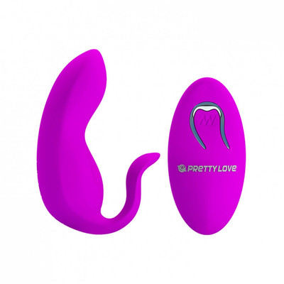 Foto 5 do produto Vibrador para Casal com Estimulador de Ponto G, 12 Modos de Vibração e Controle sem Fio - Pretty Love Tyler - 7,5 x 2,5 cm