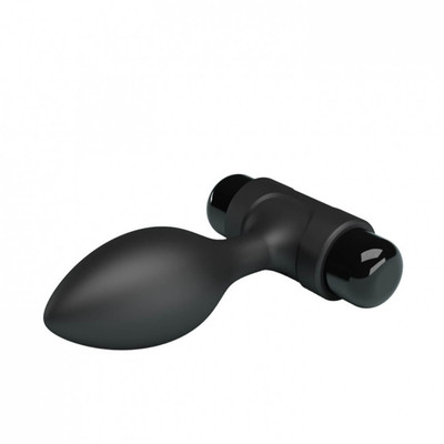 Foto 5 do produto Plug Anal em Silicone com 10 Modos de Vibrações e Alça de Segurança - Pretty Love Vibra Butt Plug | 8,6 x 2,7 cm