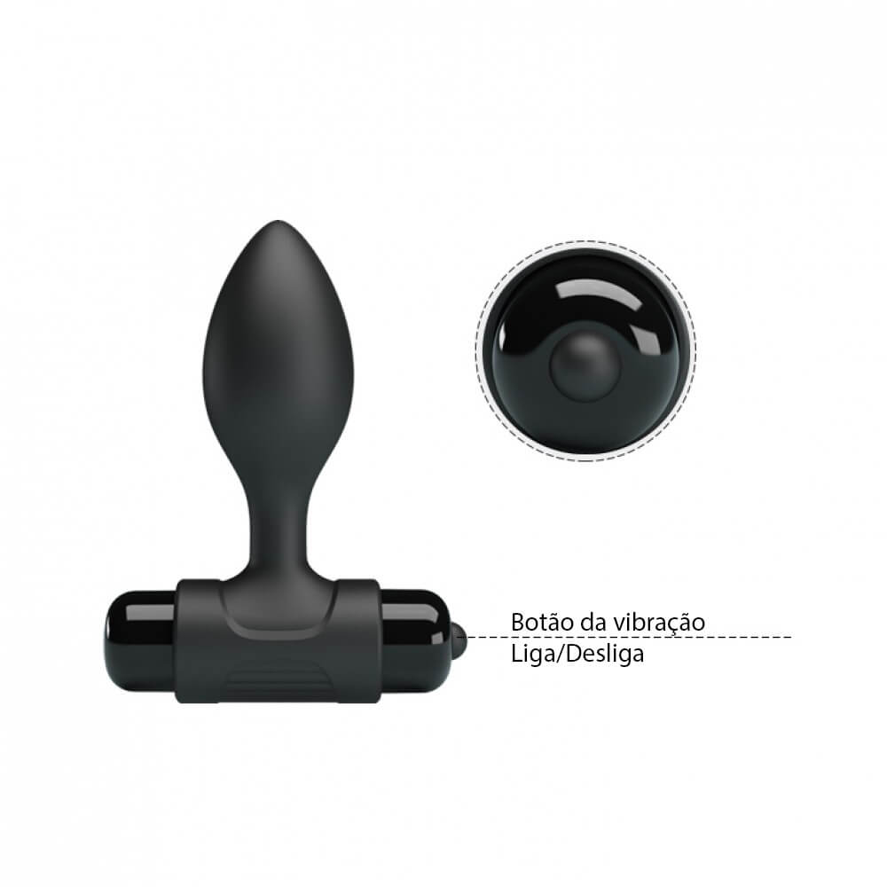 Plug Anal em Silicone com 10 Modos de Vibrações e Alça de Segurança - Pretty Love Vibra Butt Plug | 8,6 x 2,7 cm - 6