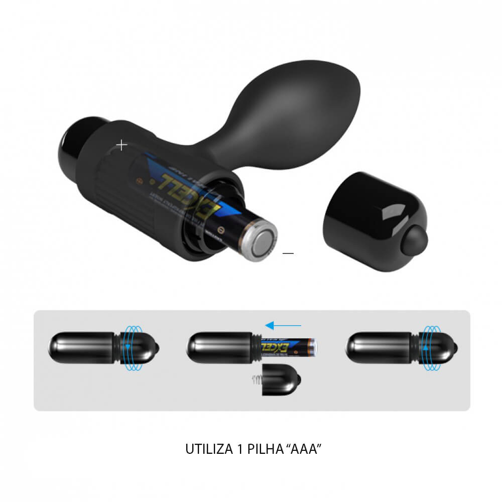 Plug Anal em Silicone com 10 Modos de Vibrações e Alça de Segurança - Pretty Love Vibra Butt Plug | 8,6 x 2,7 cm - 7