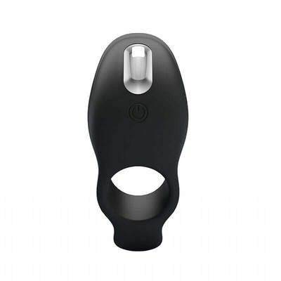 Foto 3 do produto Anel Peniano Recarregável em Silicone com Estimulador de Períneo e de Clítoris com 7 Modos de Vibrações - Pretty Love Vibration Penis Sleeve - 12,5 x 4,5 cm