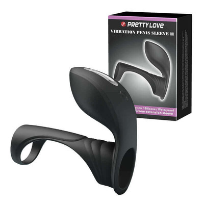 Foto 1 do produto Pretty Love Vibration Penis Sleeve II - Anel Peniano em Silicone com Estimulador de Clítoris Recarregável com 7 Modos de Vibração e Função Memória