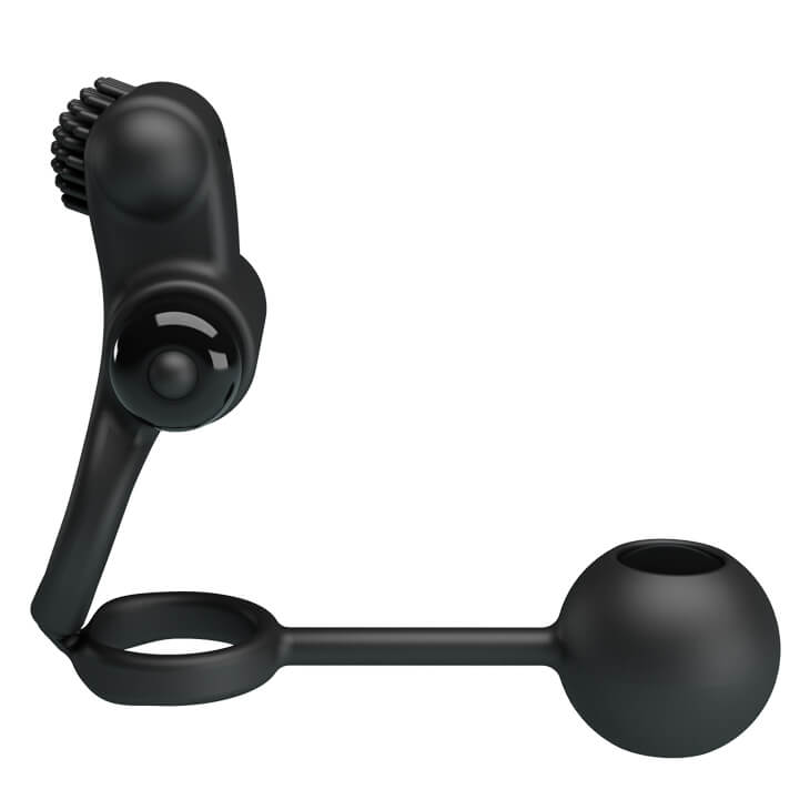 Anel Peniano e Escrotal com Estimulador Clitoriano, Peso e 10 Modos de Vibração - Pretty Love Vibration Penis Sleeve IV - 3