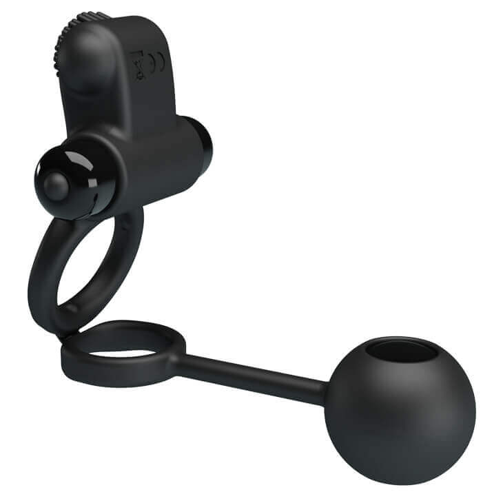 Anel Peniano e Escrotal com Estimulador Clitoriano, Peso e 10 Modos de Vibração - Pretty Love Vibration Penis Sleeve IV - 2