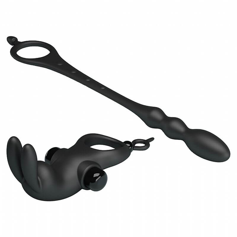 Anel Peniano com Estimulador de Clítoris em Formato de Coelho, Estimulador de Próstata e 10 Níveis de Vibração - Pretty Love Vibration Penis Sleeve V - 4