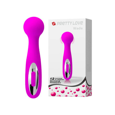 Foto 1 do produto Pretty Love Wade - Vibrador Massageador em Silicone com 12 Modos de Vibração, Função Memória e Carregamento via USB - 14,8 x 3,7 cm