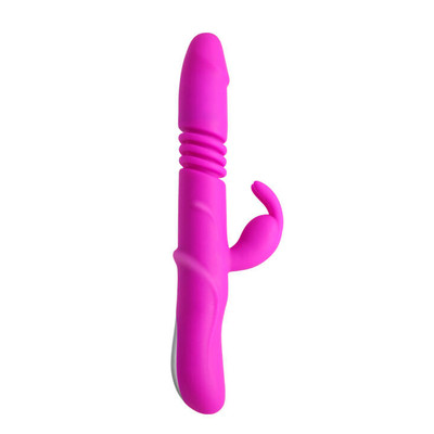 Foto 2 do produto Vibrador Recarregável com Estimulador Clitoriano em Forma de Coelho, 4 Funções de Rotação, 12 Modos de Vibração e Movimento de Vai e Vem - Pretty Love Ward | 27 x 3,5 cm