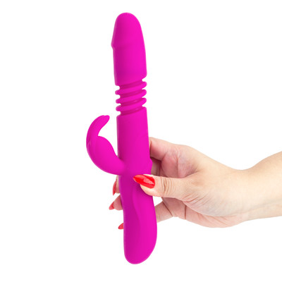 Vibrador Rabbit Recarregável com 4 Funções de Rotação, 12 Modos de Vibração e Movimento de Vai e Vem - Pretty Love Ward | 15,5 x 3,5 cm