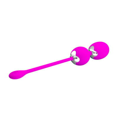Foto 2 do produto Bolas BenWa para Pompoarismo Recarregável em Silicone com 12 Modos de Vibração - Pretty Love Werner | 20,5 x 4,4 cm