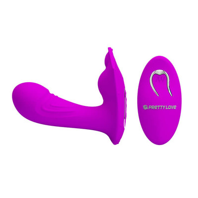 Foto 8 do produto Vibrador Estimulador de Ponto G e Clítoris em Silicone com 12 Modos de Vibração e Controle Remoto Sem Fio - Pretty Love Willie - 10 x 3 cm