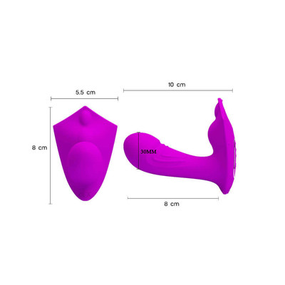 Foto 6 do produto Vibrador Estimulador de Ponto G e Clítoris em Silicone com 12 Modos de Vibração e Controle Remoto Sem Fio - Pretty Love Willie - 10 x 3 cm