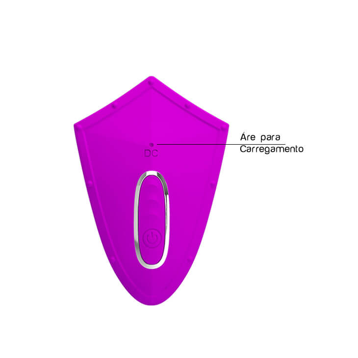 Vibrador Estimulador de Ponto G e Clítoris em Silicone com 12 Modos de Vibração e Controle Remoto Sem Fio - Pretty Love Willie - 10 x 3 cm - 10