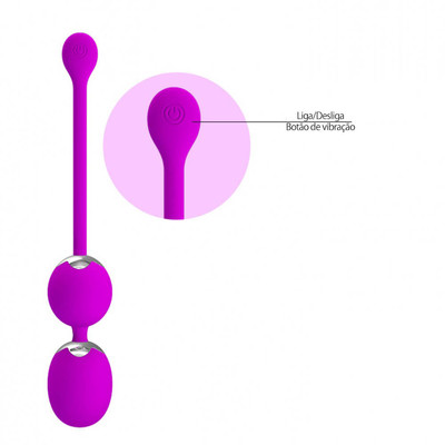 Foto 5 do produto Vibrador para Pompoarismo Recarregável com 12 Modos de Vibração - Pretty Love Willie - 21 x 3,4