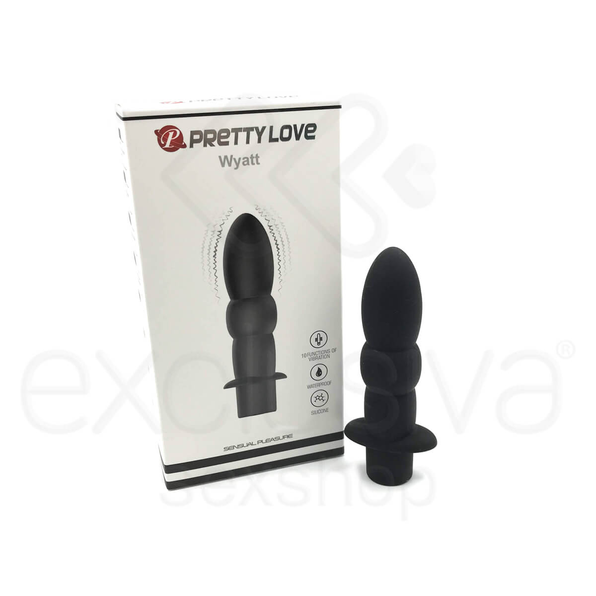 Plug Anal Ondulado em Silicone com 10 Modos de Vibração - Pretty Love Wyatt | 8,8 x 2,8 cm | Disponível em 2 Cores - 1