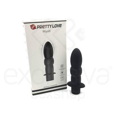 Foto 1 do produto Plug Anal Ondulado em Silicone com 10 Modos de Vibração - Pretty Love Wyatt | 8,8 x 2,8 cm | Disponível em 2 Cores