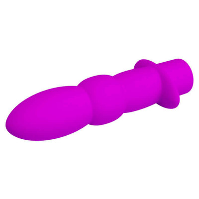 Foto 8 do produto Plug Anal Ondulado em Silicone com 10 Modos de Vibração - Pretty Love Wyatt | 8,8 x 2,8 cm | Disponível em 2 Cores