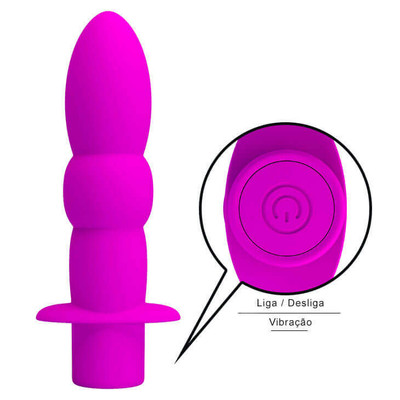 Foto 9 do produto Plug Anal Ondulado em Silicone com 10 Modos de Vibração - Pretty Love Wyatt | 8,8 x 2,8 cm | Disponível em 2 Cores