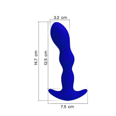 Foto 7 do produto Pretty Love Yale - Plug Anal Escalonado Estimulador de Próstata em Silicone Recarregável com 12 Modos de Vibrações, Base de Segurança e Função Memória - 14,7 x 3,2 cm