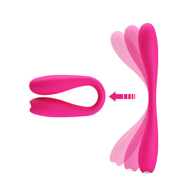 Foto 5 do produto Vibrador Estimulador de Ponto G e Clítoris Recarregável e Dobrável em Silicone com 12 Modos de Vibração - Pretty Love Yedda | 17 x 2,6 cm | Disponível em 2 Cores