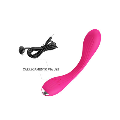 Foto 8 do produto Vibrador Estimulador de Ponto G e Clítoris Recarregável e Dobrável em Silicone com 12 Modos de Vibração - Pretty Love Yedda | 17 x 2,6 cm | Disponível em 2 Cores