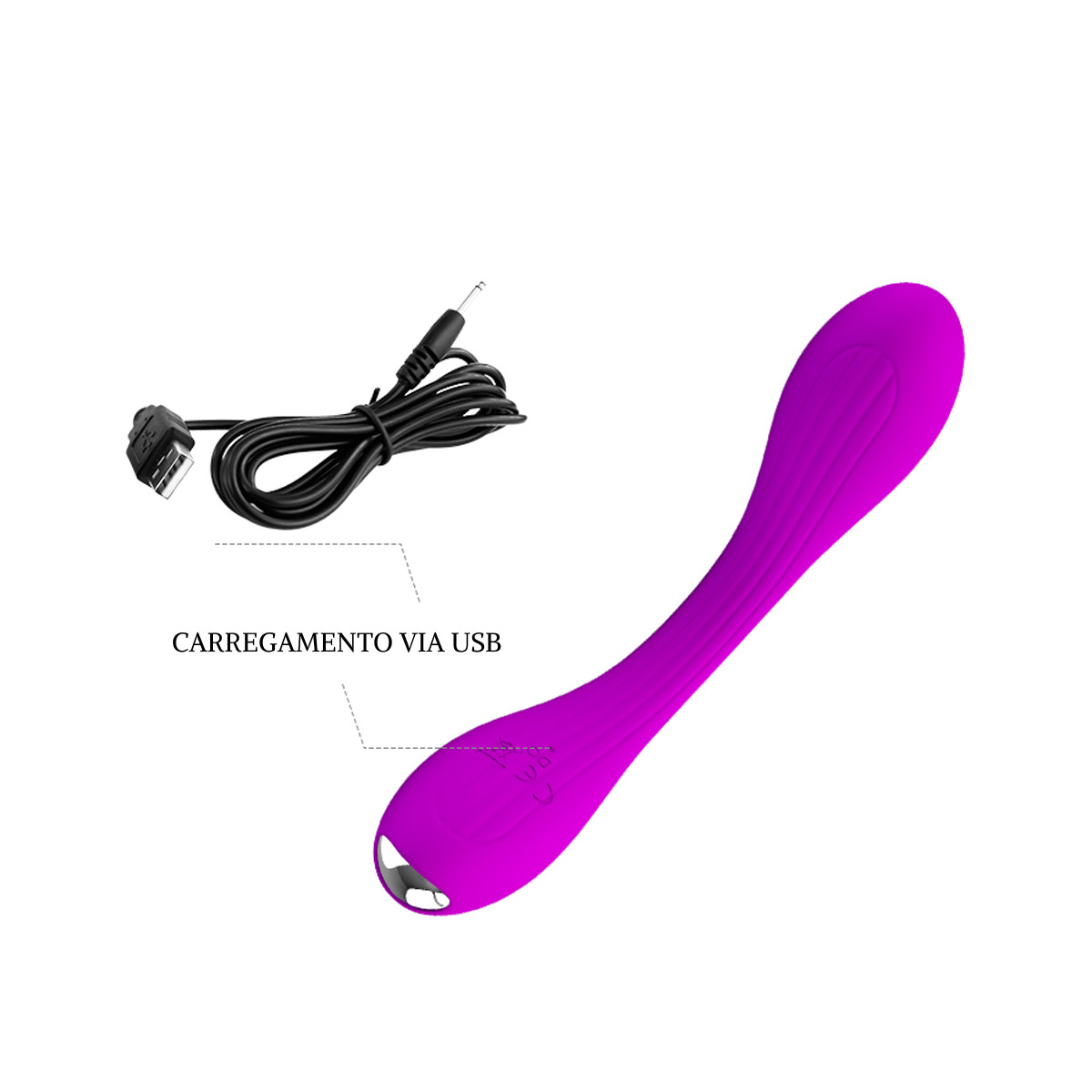 Vibrador Estimulador de Ponto G e Clítoris Recarregável e Dobrável em Silicone com 12 Modos de Vibração - Pretty Love Yedda | 17 x 2,6 cm | Disponível em 2 Cores - 15