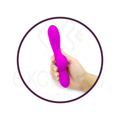 Pretty Love Yves - Vibrador Estimulador de Ponto G e Clítoris em Silicone, 30 Modos de Vibração - 11 x 3 cm