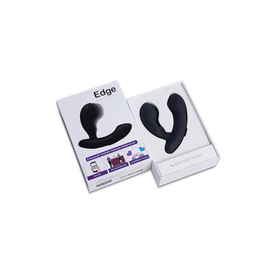 Primeiro Estimulador de Próstata Ajustável com Controle por Aplicativo, 7 Modos de Vibração e 2 Motores Potentes - Lovense Edge | 11,4 x 3,5 cm