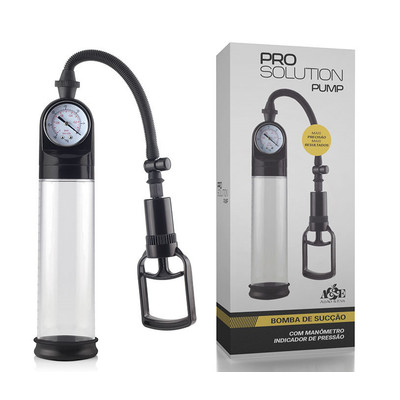 Pro Solution Pump - Bomba Peniana com Manopla e Manômetro - 20 x 7 cm