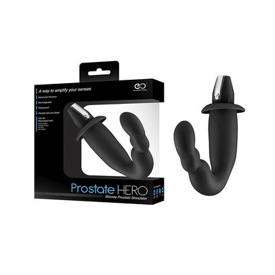 Foto 1 do produto Estimulador de Próstata com 10 Modos de Vibração e Recarregável - Adão &  Eva Prostate Hero | 15,5 x 2,8 cm