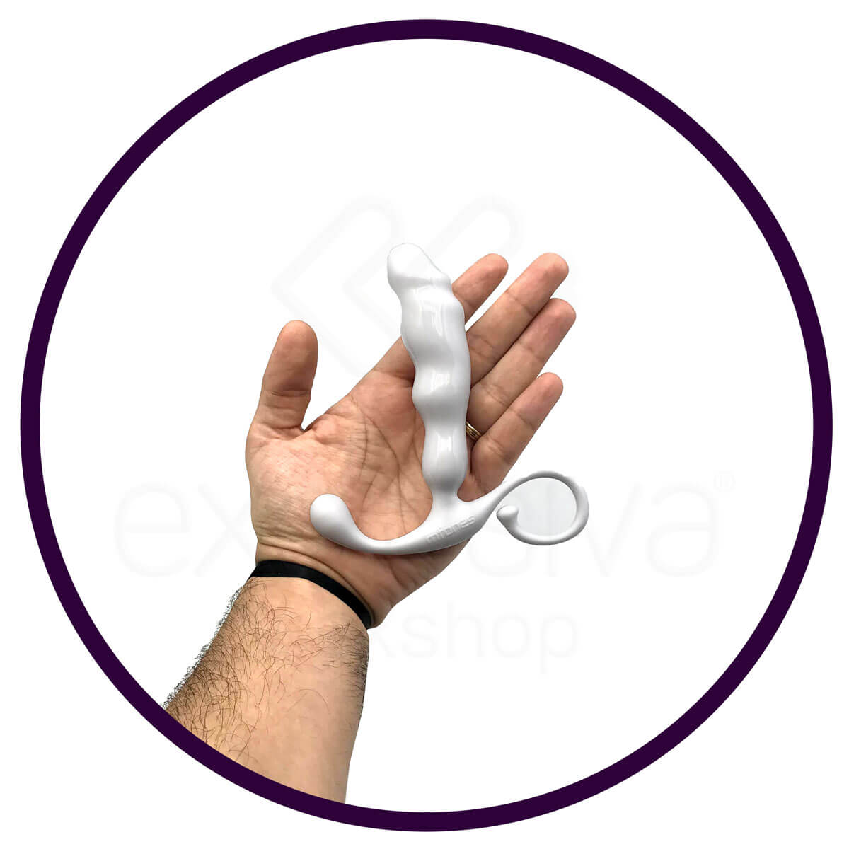 Prostatic Massager "M" - Massageador de Próstata Escalonado em ABS Atóxico com Alça de Segurança - 11 x 2,8 cm - 4