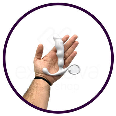 Foto 4 do produto Prostatic Massager "M" - Massageador de Próstata Escalonado em ABS Atóxico com Alça de Segurança - 11 x 2,8 cm